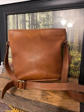 Coach Pebble Leather Crossbody Bag in Tan Brown, normal wear